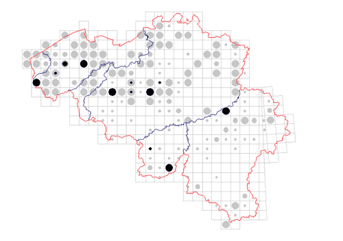 distribution of Trogulus tricarinatus in Belgium